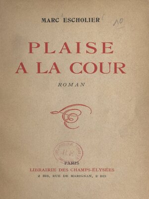 cover image of Plaise à la cour